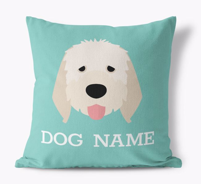 {dogsName}'s Icon: Personalized {breedFullName} Canvas Pillow